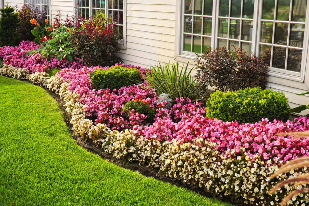 flower-bed-in-a-garden-curb-appeal-concept