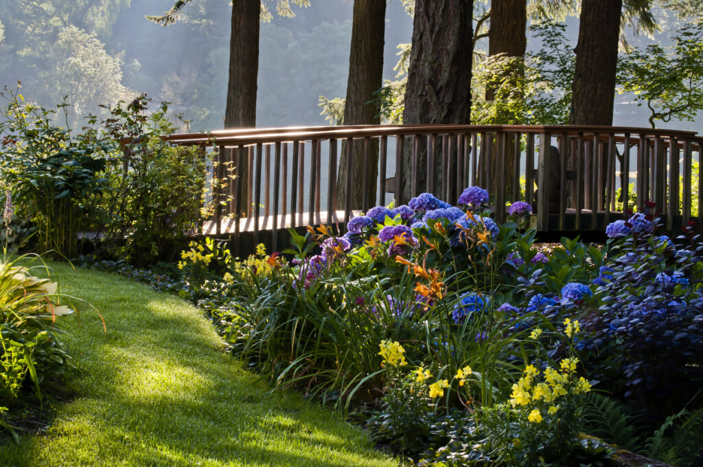 garden-bridge-surrounded-by-flowers